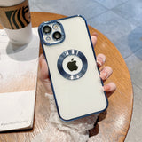 Transparent Plating Shockproof Case for iPhone