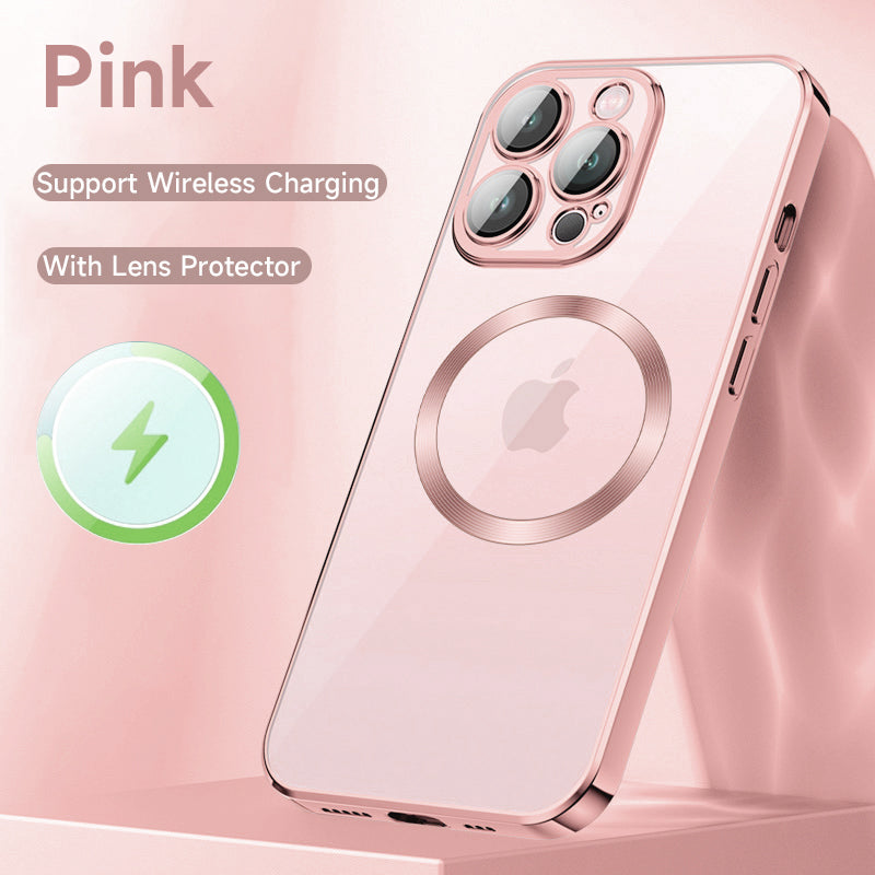 Transparent Plating Silicone Case for iPhone