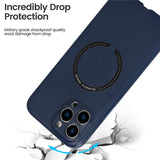 Magnetic Leather Wireless Charging Case For iPhone