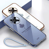 Maple Leaf Plating Silicone Case for Huawei