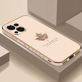 Maple leaf Silicone Phone Case For iPhone