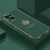 Maple leaf Silicone Phone Case For iPhone