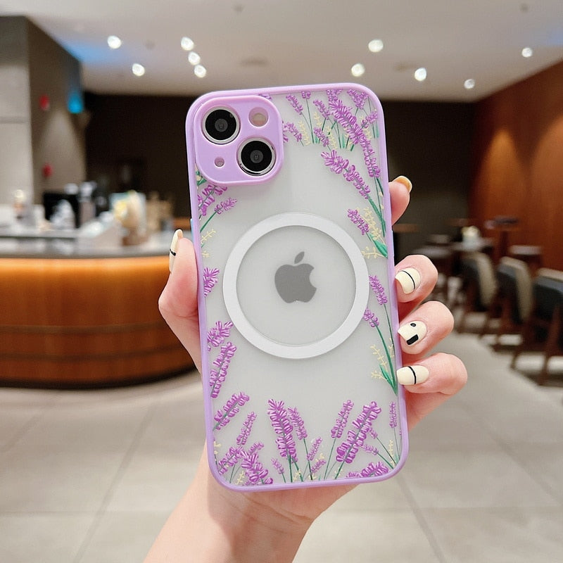 Flower Matte ShockProof Case For iPhone