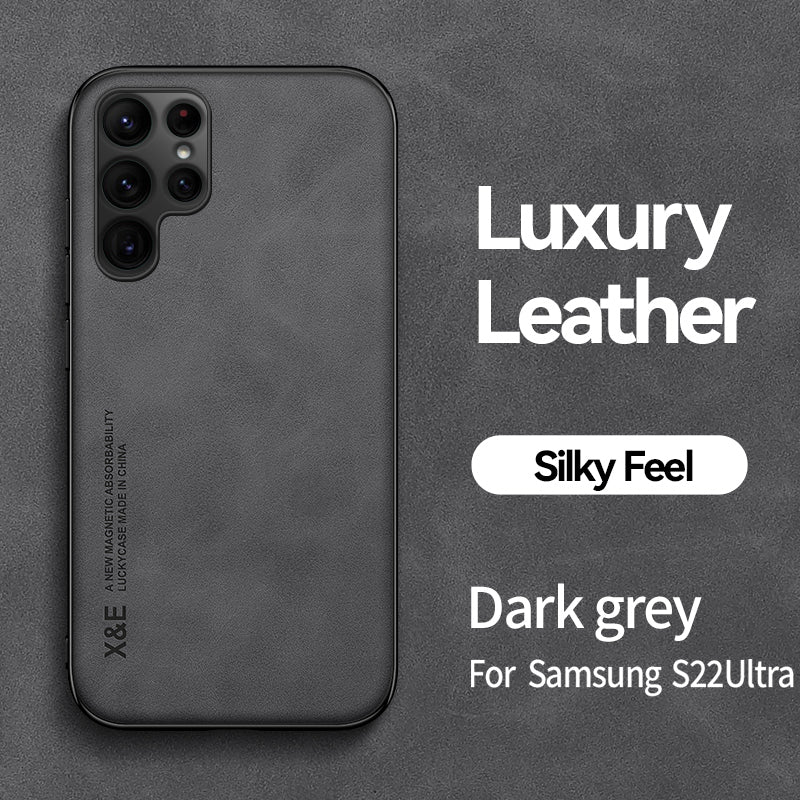 Matte Magnet PU Leather Case for Samsung
