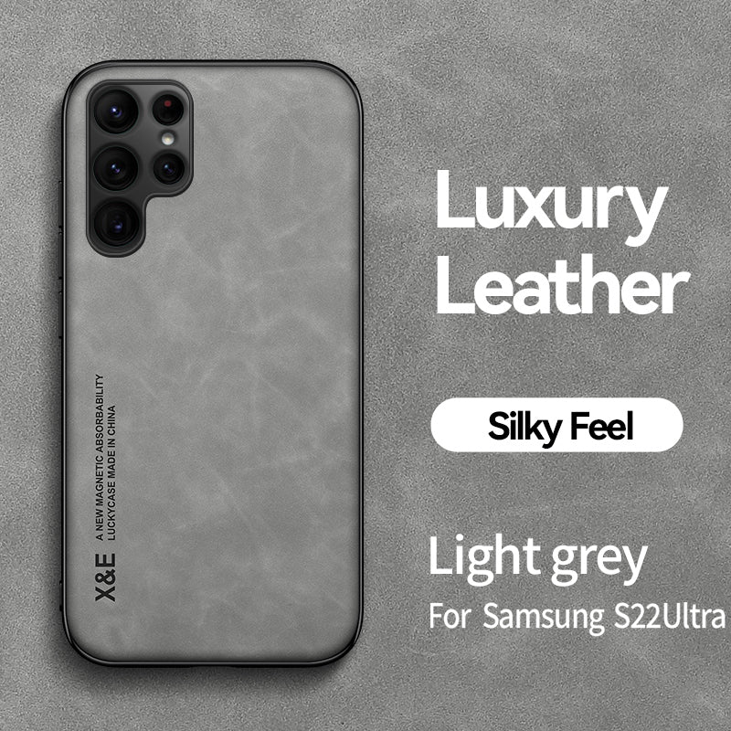 Matte Magnet PU Leather Case for Samsung