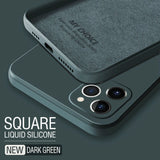 New Square Liquid Silicone Case For iPhone