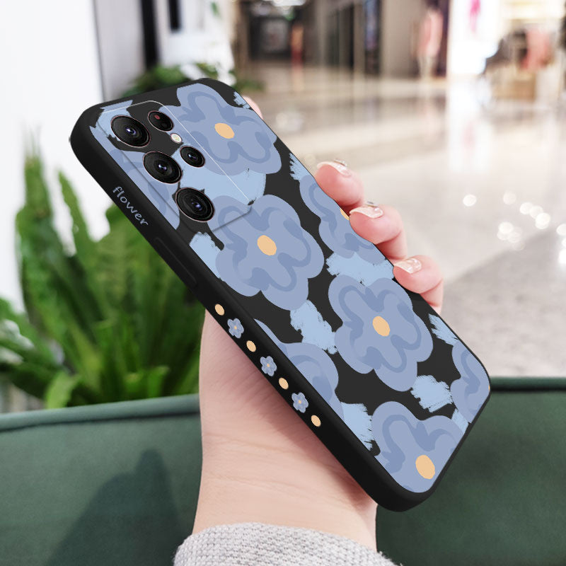 Oil Painting Flower Silicone Case For Samsung
