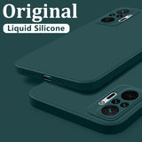 Square Liquid Silicone Phone Case For Xiaomi Redmi