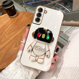 Plating Flashing Astronaut Stand Holder Case For Samsung