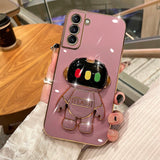 Plating Flashing Astronaut Stand Holder Case For Samsung