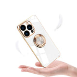Ring Holder Plating Magnetic Case For iPhone