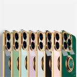 Ring Holder Plating Magnetic Case For iPhone