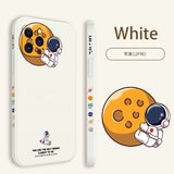 Astronaut Pattern Silicone Case For iPhone