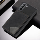 Geometric Leather Wallet Case For Samsung Galaxy