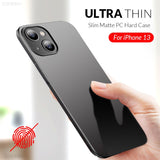 Ultra Thin Hard PC Matte Case For iPhone