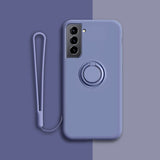 Soft Silicone Ring Stand Case For Samsung