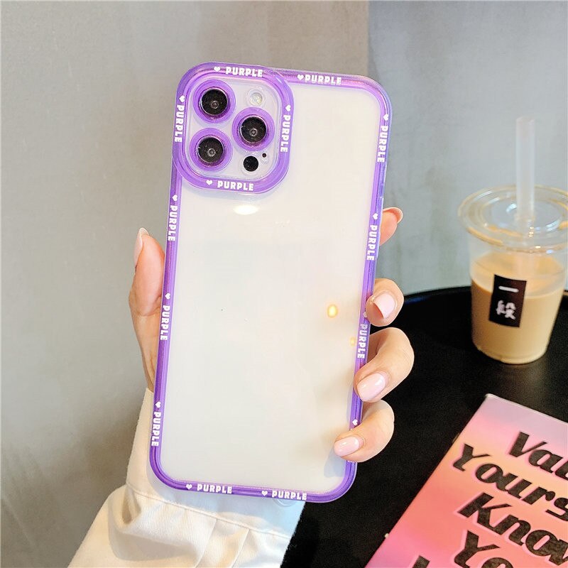 Solid Color Camera Protection Phone Case For iPhone