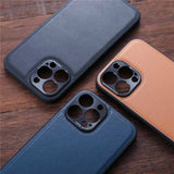 Solid Color PU Leather Case For iPhone