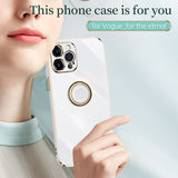 Ring Holder Plating Phone Case For iPhone