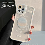 Sunset Moon Planet Soft Protective Case for iPhone
