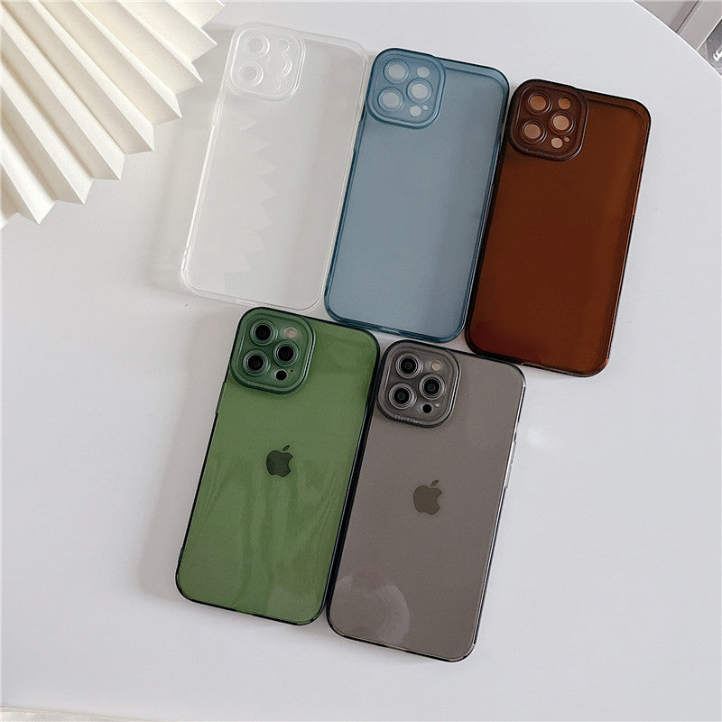 Pure Transparent Silicone Case For iPhone