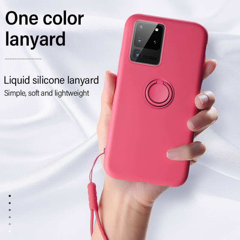 Magnetic Ring Holder Silicone Case For Samsung