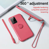 Magnetic Ring Holder Silicone Case For Samsung