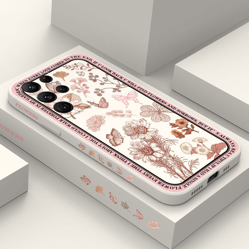 Vintage Flowers Silicone Case For Samsung Galaxy