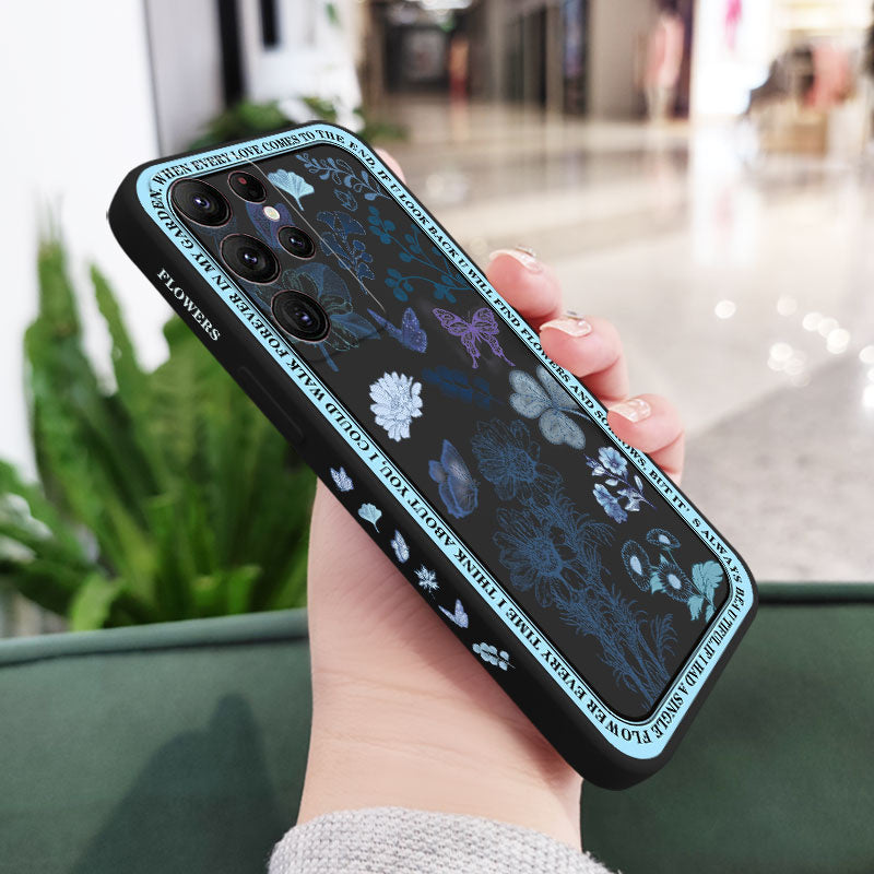 Vintage Flowers Silicone Case For Samsung Galaxy