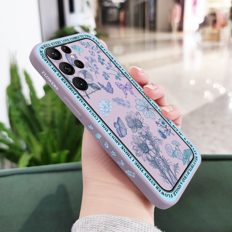 Vintage Flowers Silicone Case For Samsung Galaxy