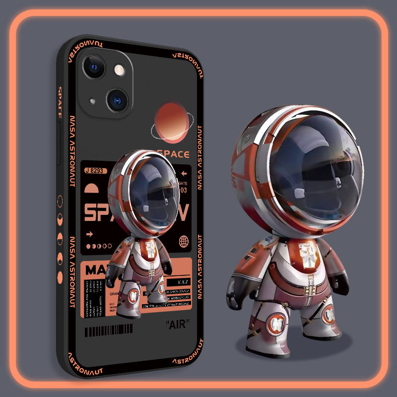 Cartoon Astronaut Silicone Case For iPhone