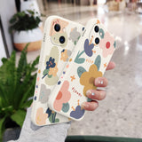 Warm Flowers Silicone Case For iPhone