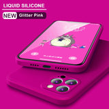 Square Liquid Silicone Phone Case For iPhone