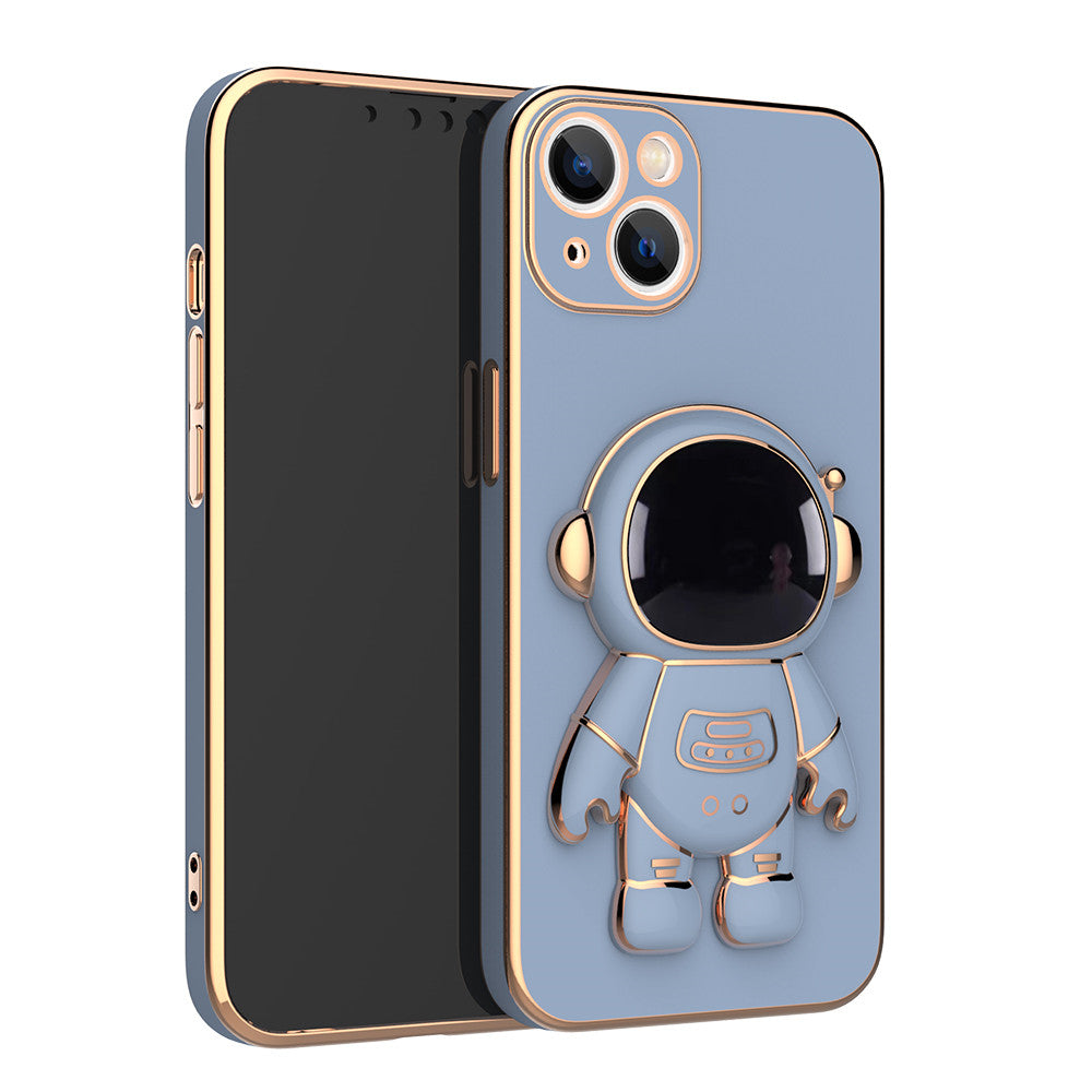 Cute Cartoon Astronaut Stand Holder Case For iPhone