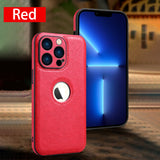 Camera Protection PU Leather Back Cover for iPhone