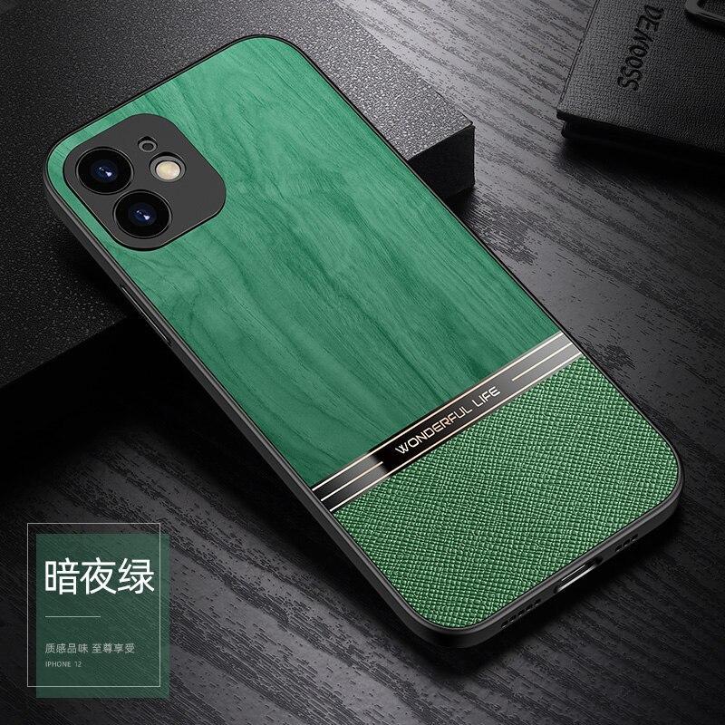 Luxury Wood Pattern Silicone Case For iPhone